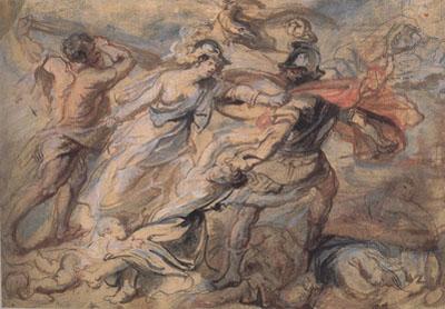 Hercules and Minerva Fighting Mars (mk01), Peter Paul Rubens
